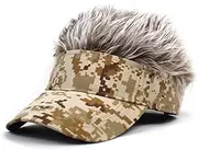 [Cheysrae] Camouflage Baseball Cap,Outdoor Sports Hat,Fashion Causal Hat,Wig Cap Adjustable Visor Hat for Adults