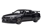 AUTOart 1/18 Nissan Skyline GT-R R34 V-Spec II Black Pearl Model 77407