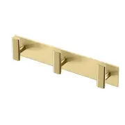 Gatco 1287 Elevate Triple Robe Hook Rack - Brass