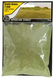 Woodland Scenics ~ New 2024 ~ Static Grass ~ Light Green ~ 2mm ~ Any Scale FS615