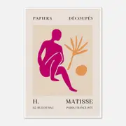 Galrie Papiers Découpés H. Matisse Art Print Pink Silhouette (1955), Poster Only, 50 x 70cm (20 x 28inch)
