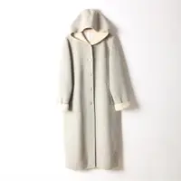 在飛比找ETMall東森購物網優惠-古著日本制單排扣長款羊毛呢大衣