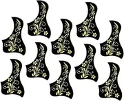 Hoement 10pcs Folk Guitar Scratch Pickguard Engraved Design Fit for Acoustic Guitars Eye Catching Patterns for Distinctive Style Scratch Resistant Protection