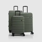 Nere Khaki Stori 3pc Suitcase Set