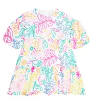 [Marc Jacobs Kids] Marc Jacobs Kids Embroidered cotton and linen dress Y 4 multicoloured
