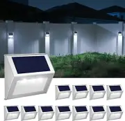 1-10 Solar Fence Light LED Wall Outdoor Lamp Garden Yard Driveway Step Lighting