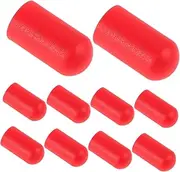 Levemolo 10pcs Drumstick Mute Tips Silicone Drum Dampener for Silent Practice Fit Percussion Accessory Easy Installation Compatible with Various Drumsticks Red