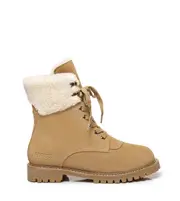 Ugg Australian Shepherd Women Boots Wool Lining Martin Boots Leather Upper Mina