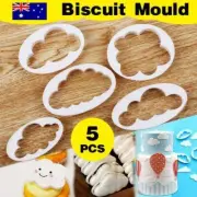 5PCS Clouds Shape Biscuit Cookie Cutter Fondant Cake Decor Baking Mold Tool AU