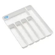 Madesmart Basic 6 Compartment Cutlery Tray Kitchen Organiser 38x33cm White
