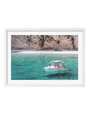 [Profile Australia] Australian Made Boat Emerald Waters Art Print A2 Frame in White
