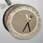 Simple Linen Jute Heat Insulation Non-slip Mat Placemat Table Mat