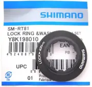 Shimano XTR SM-RT99/ Deore XT SM-RT81 Center lock Rotor Lockring w/ Washer Blak
