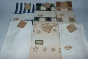 NEW Lot of 6 x Crafter's Pride Cross Stitch Dish Kitchen Towels Aida Borders