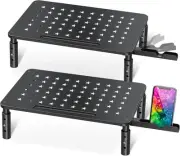 Zimilar 2 Pack Monitor Stand , 3 Height Adjustable with Unique Black