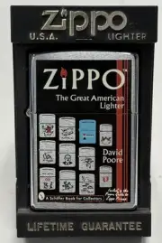 ZIPPO 2000 GREAT AMERICAN LIGHTER BOOK DAVID POORE LIGHTER UNFIRED N BOX X407