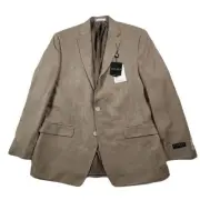 Lauren Ralph Lauren Tan Sport Coats Mens 44L 44 Classic-Fit Neat UltraFlex $295