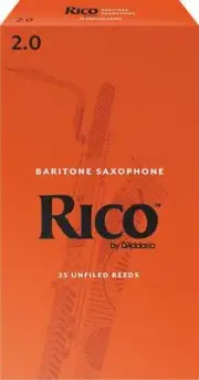 Rico Baritone Sax Reeds, Strength 2.0, 25-pack