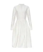Bottega Veneta Rolled-Up Sleeved Dress IT40,IT44,IT42,IT38 White