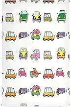 GAIREG Cute Vehicles White Drying Dish Towels for Kitchen, 28x18 Decorative Thin Kitchen Towels, Set of 6