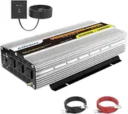 Giandel 2000W Pure Sine Wave Power Inverter DC 12V to AC 240V Power Adapter with Remote Controller & 3 AC Outlets & 2.4A USB Port for Camping & Travel