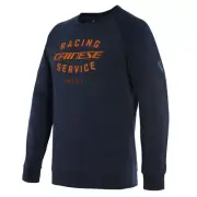 Sweatshirt DAINESE PADDOCK SWEATSHIRT BLACK-IRIS/FLAME-ORANGE S