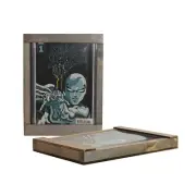 Comic Book Frame display Aged Wood, Holds up to 7 bagged and boarded comics