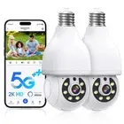 Light Bulb Security Camera, 5G/2.4GHz WiFi Lightbulb Security Cameras Wireles...