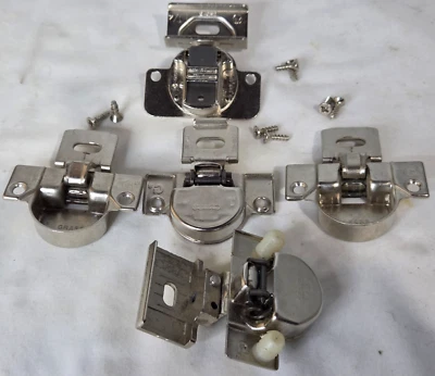 Glass Overlay Self-Closing Concealed Cabinet Hinge For Framed Cabinets Lot of 5