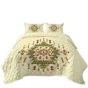 Orange Green Aztec Coverlet