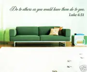 BIBLE SCRIPTURE quote Wall Decal - Luke 6:31 - Sunday School Room Wall art