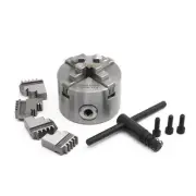 4 Jaw K12 80mm Self centering Linkage Lathe Chuck with Chuck Wrench