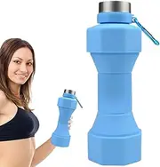 Gym Water Bottles - Running Water Bottle, 650ml Dumbbell Shape Water Bottle | Travel Cup Water Bottle, Leakproof Portable Sports Accessories
