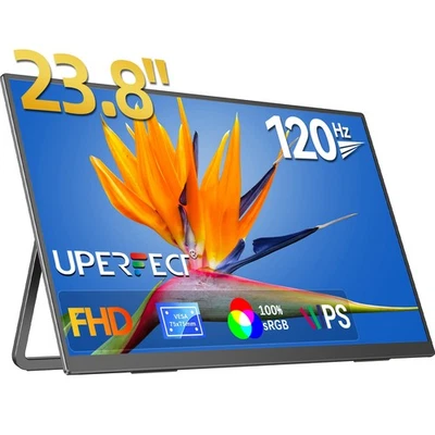 Portable Monitor 23.8'' FHD USB C IPS Display 120Hz Gaming Screen for Laptop PS