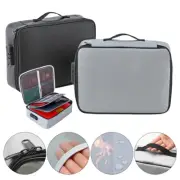 Fireproof Document Box with Lock File Storage Organizer Box Waterproof Safe Bag-