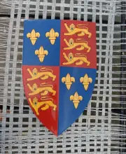 Armour Shield -Metal-Royal Coat of Arms Shield – England & France Heraldic Desig