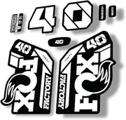 Fork Replacement Decal Sticker Compatibale for Fox 40 2021 Series White (Glossy)