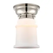 Innovations 181-LED Canton 1-Lt Flush Mount, P Nickel/White - 623-1F-PN-G181-LED