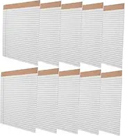 SEWACC Double-Sided Legal Notebooks 10 Pads/30 Sheets Wide Ruled Lined Perforated Memo Pads Business Planner Notebook 20.3 x 28cm