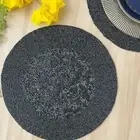 Enliven, Set of 6, Handmade beaded placemat, Beaded tablemat