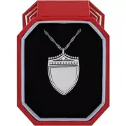 New Brighton MEDAILLE SHIELD Silver Crystal Pendant Necklace MSRP $58 GIFT BOX