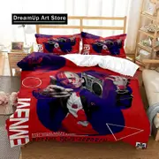 v113 Bed Sheets Hip Hop Rapper Eminem Bedding Set Boys Girls Twin Queen King Size Duvet Cover Pillowcase Bed boys Adult Bedroom 3-Piece Bedding Set (1