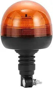 D-TECH LED Strobe Warning Beacon Lamp Rotating Flashing Beacon light for agricultural machines, commercial vehicle, school bus, tractor, excavators, truck(Flexible Pipe Mounting)