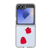 Galaxy Z Flip6 Clear Case Floating Blobs