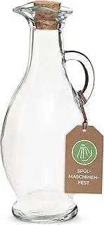 MASSAGE-EXPERT Glass Carafe for Massage Oil Warmer Oil Bottle with Cork Airtight Cork Stopper Dishwasher Safe Shatterproof