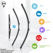 Windscreen Wiper Blade 24" + 18" + 12" For Hyundai i30 Hatch 2007 2008 2009 2010 (for: Hyundai)