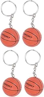 LOORGVEL Adorable Basketball Keychain PU Mini Pendant Keyring Creative Decor Keychain Lightweight Comfortable Unique Style for