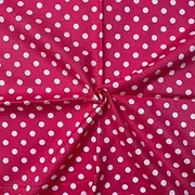 Fashion Track Polka Dot 100% Cotton - 44" inches / 111 cm Wide by 1 Yard Length Poplin Fabric - Crafts Quilting Fabric Material for DIY, Sewing, Home Décor, Dresses (Pink, 1 Metre (Precut))