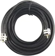 LIFKICH 49.2ft Rg58 Coaxial Cable 259 Male Connectors Low Loss for Radio Ham Dummy Load Antenna Analyzer