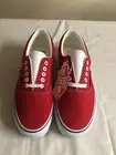 Vans Off the wall shoes Red/White/navy stripe NWT Size 9.5